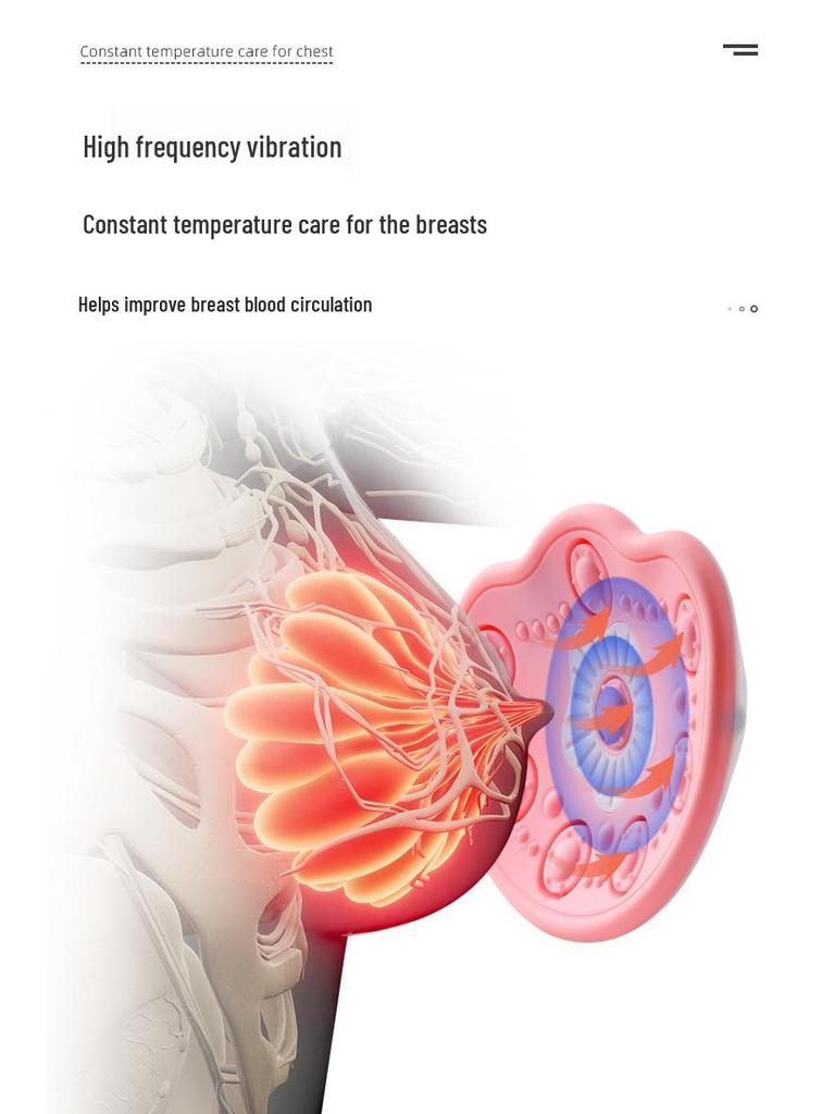 Wireless Remote-Controlled Heated Vibration Breast Massager