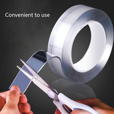 Double Sided Tape Nano Tape Transparent Adhesive Tape Traceless Adhesive Powerful Tape Washable Suitable for Carpets Photo Walls