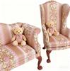 Miniature Single Sofa/ArmChair Model Figure For 1/6 Doll House Decoration Wood Kids Toy Furniture Scene Setting Decors