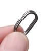 Steel Barrel Swivel Oval Split Rings Fishing Hanging Snap Fishing Connector Fishing Lure Split