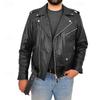Chaqueta de Cuero PU Roja para Motociclista Biker Casual para Hombre Talla Europea