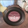 Record music CD pattern printing carpet retro round mat living room bedroom decorative mat non-slip porch mat tapete redondo