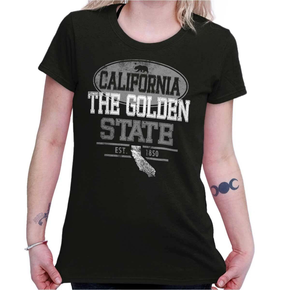 California The Golden State Hometown Gift Womens Top Junior Graphic Tee XXXXL