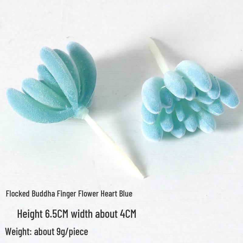 Mini Flocking Artificial Succulent Bonsai for DIY Wall Decor