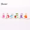 Christmas Tree Mini Decorations 2Pcs Snowman Figurines, Winter Tiny Resin Decoration, Xmas Micro Handmade Craft Embellishments Landscape Ornament