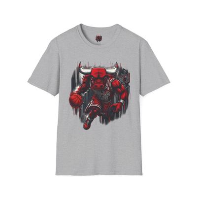 Basketball T-Shirt Bulls 23 Unisex T-Shirt, Chicago Sportfan Geschenk, Rot und Schwarz