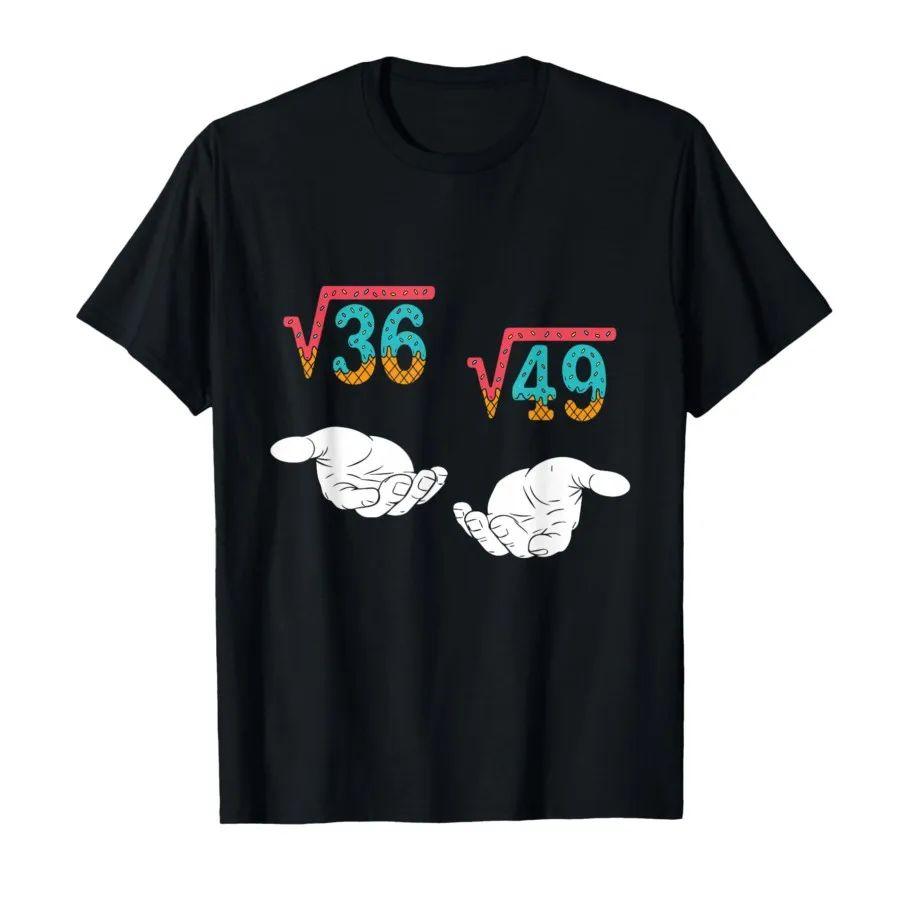 

Y2k Fashion Tops Square Root 36 49 Meme 67 Ice Cream Drip Math Teacher Tshirt Print Cotton T Shirts Casual Loose Short Sleeve S