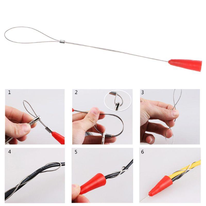 Upgraded Fish Tape Wire Puller Through Wall Wire Threader Electrician Threading Device Wire Cable Running Puller Lead