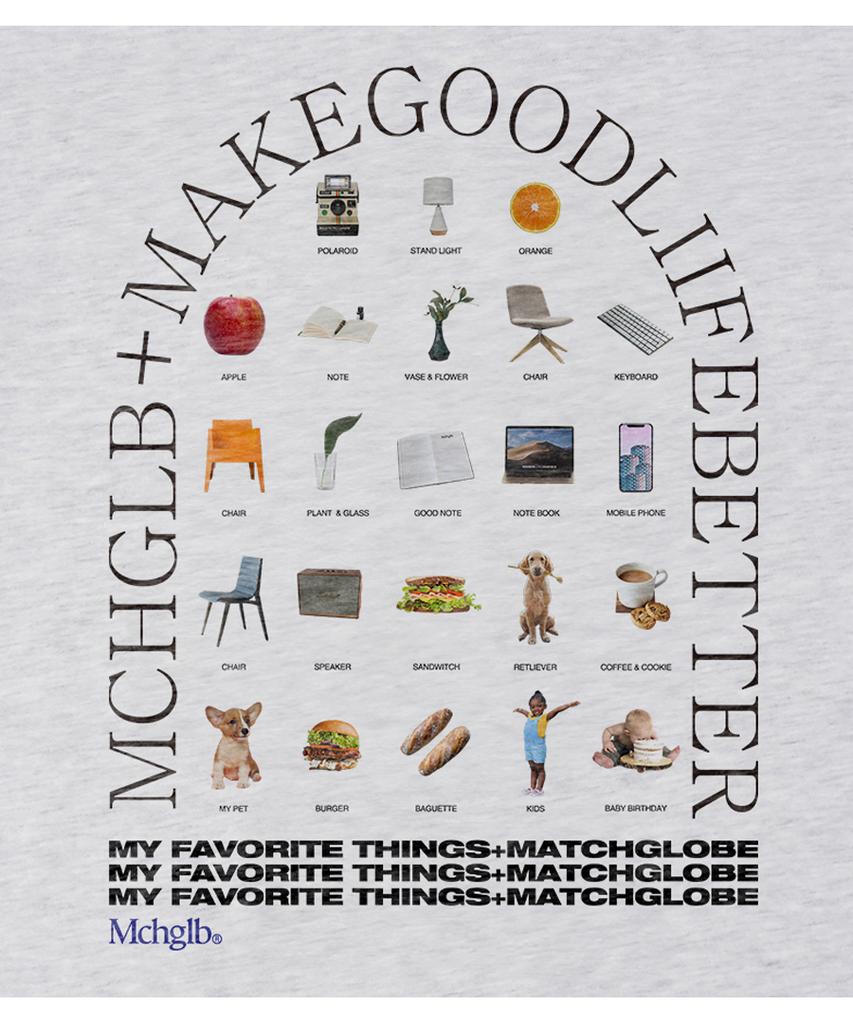 MATCHGLOBE Daily Favorite Oversized Tee (Light Gray)