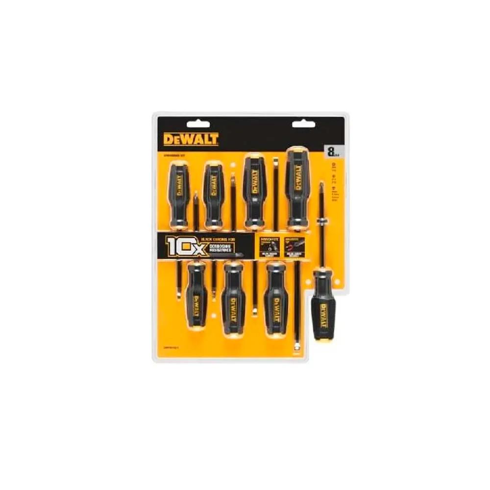 Dewalt Schwarz Schraubenzieher, Maxfit Schraubendreherset 8Tlg (Phillipps-Kreuzschlitz (Ph), Schlitz) - Bild 5