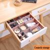 4pcs Household Adjustable Drawer Divider Storage Cabinet Underwear Socks Free Separation Plastic Board Drawer Organizer