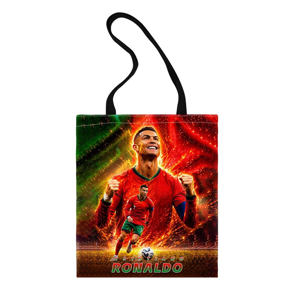 Torba na zakupy z wzorem gwiazdy piłki nożnej, Torby na zakupy Ronaldo Torba do przechowywania Torba na ramię do szkoły Torba na książki Torba na ramię do szkoły