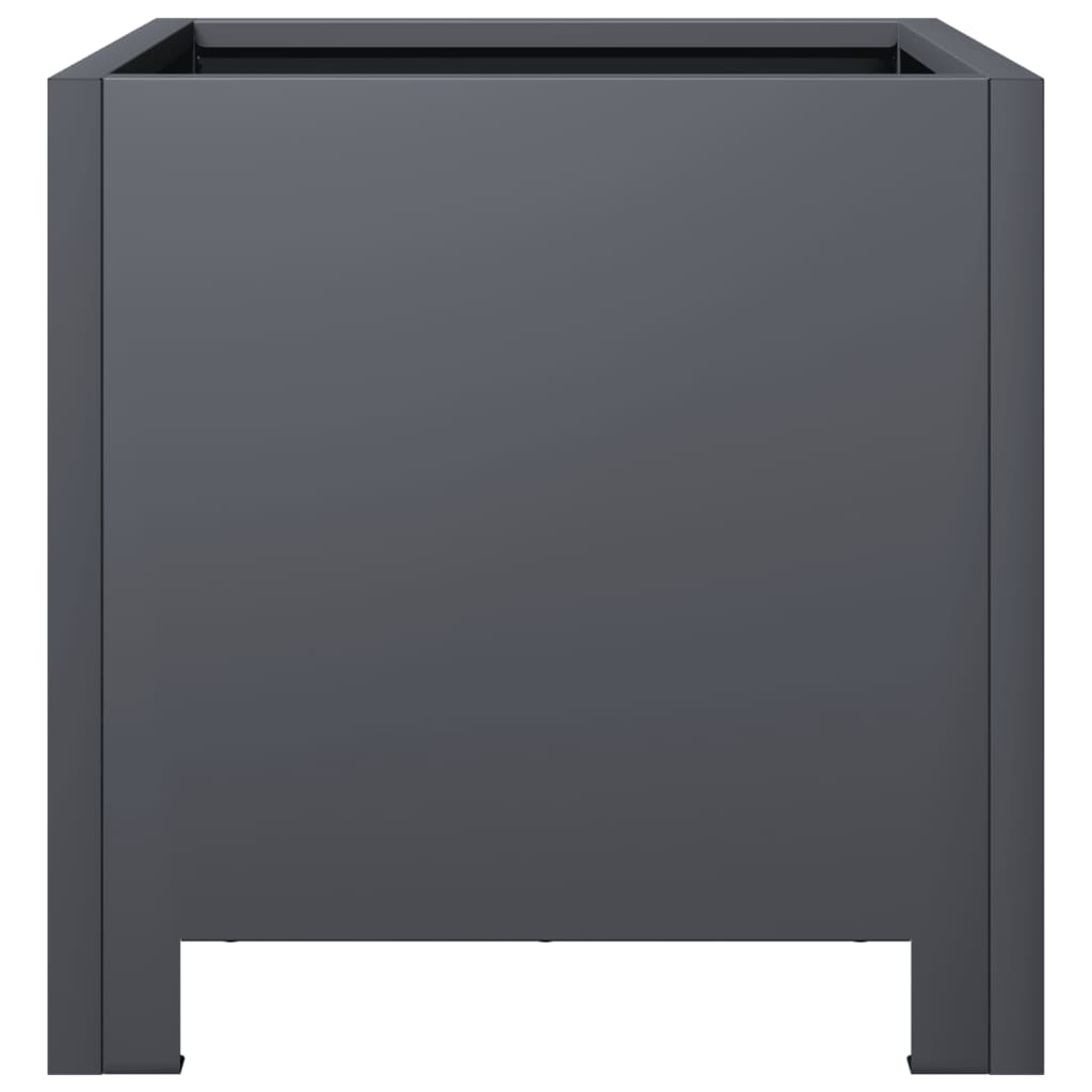 Vidaxl Garden Planters, 2 Pcs, Anthracite, 30X30X30 Cm, Steel