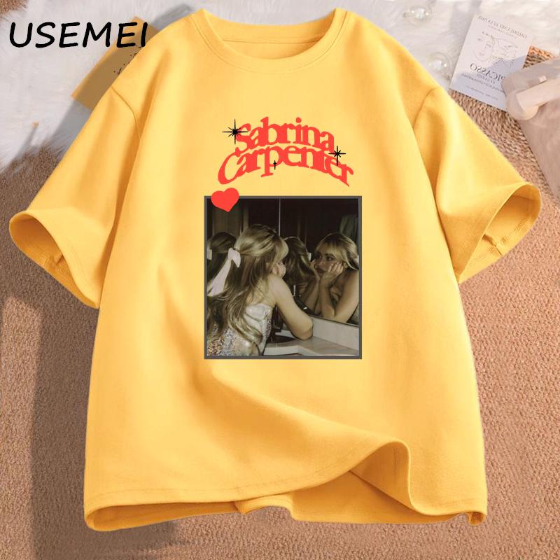 Sabrina Carpenter T-Shirt Damen Vintage Retro Musik T-Shirt E-Mails, die ich nicht senden kann Tour Merch T-Shirts Rock T-Shirts Freizeit Baumwollkleidung