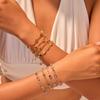 GEMCHIC Women's Stainless Steel Colorful Cubic Zirconia Bracelet Luxury Gold Plated Fashion Jewelry