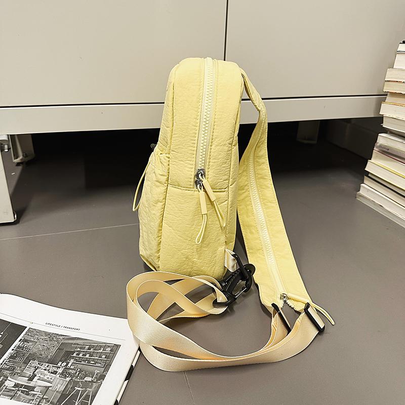 Solid Color Multifunctional Backpack Women's Lightweight Chest Bag