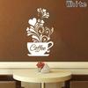 Art Mural Decorative Wall Sticker DIY Handmade Sticker Coffee Cup Decal Decoration Detachable Home Kitchen
