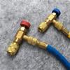 2 Pieces Refrigerant Safety Valves Brass Flow Control Valves Coolant Safety Valves Adapter R22/R410 Connections