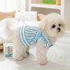 Spring Summer Dog Korean Princess Style Lady Striped Bow Suspender Skirt Cat Dress Pet Clothes