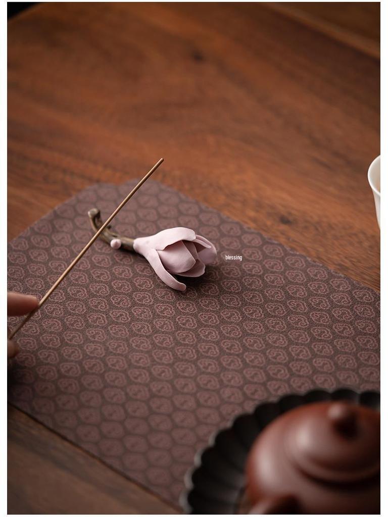 Handmade Ceramic Flower-Shaped Incense Holder for Magnolia Scented Sticks - Zen Home Decor Sandalwood & Agarwood Burner