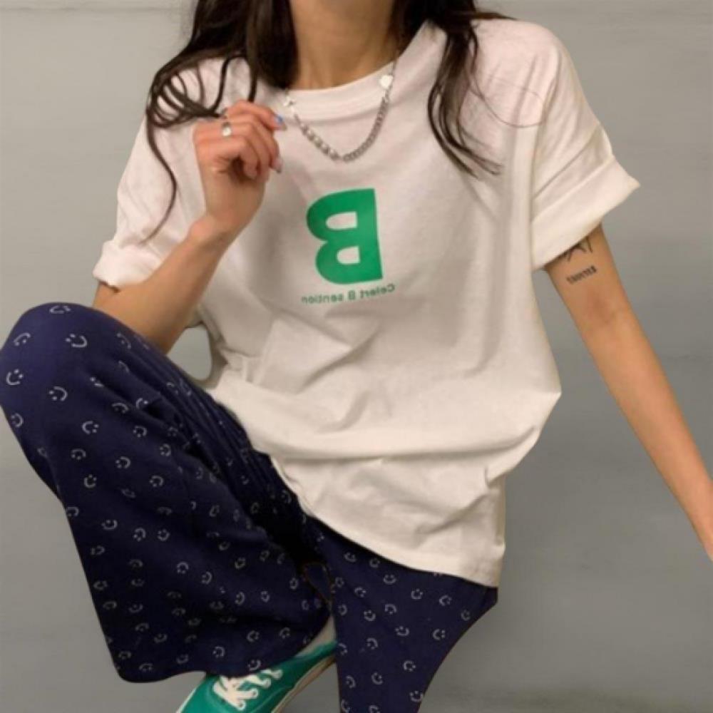 New Arrivals Open Run Women VinTage Oversized ShorT Sleeve T shirT Casual leTTer