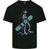 Un T-shirt en Coton Léger Unisexe Figure de Snowboard Snowboardeur