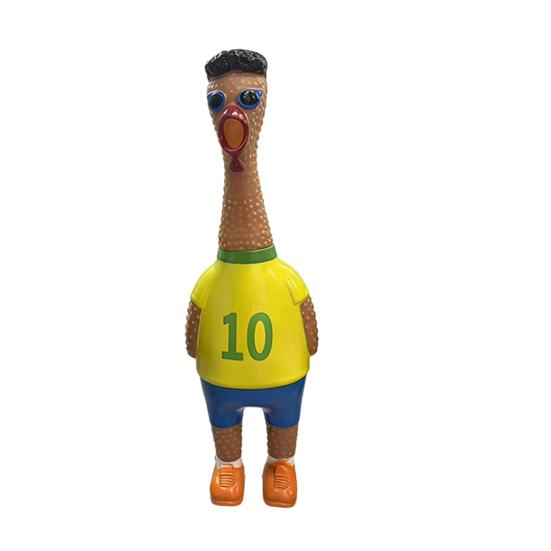 1/2Pcs Football Theme Screaming Chicken Toy, Stress Relief Cartoon Football Star Chick Squeeze Toy, Game Day Cheer Gift for Soccer Fans