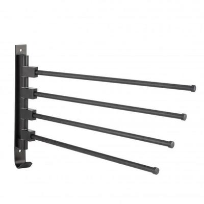 Wall-mounted Towel Rack - VIKING CHOICE - 46.5x30.5 Cm - Steel - Black - Rotating