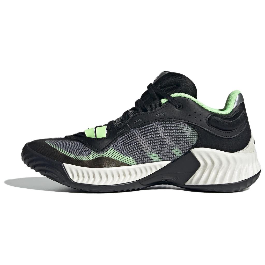 Adidas Pro Ventilate Low Shock Absorption Durable Low-Top Basketball Shoes Unisex Sneakers Black JH5838