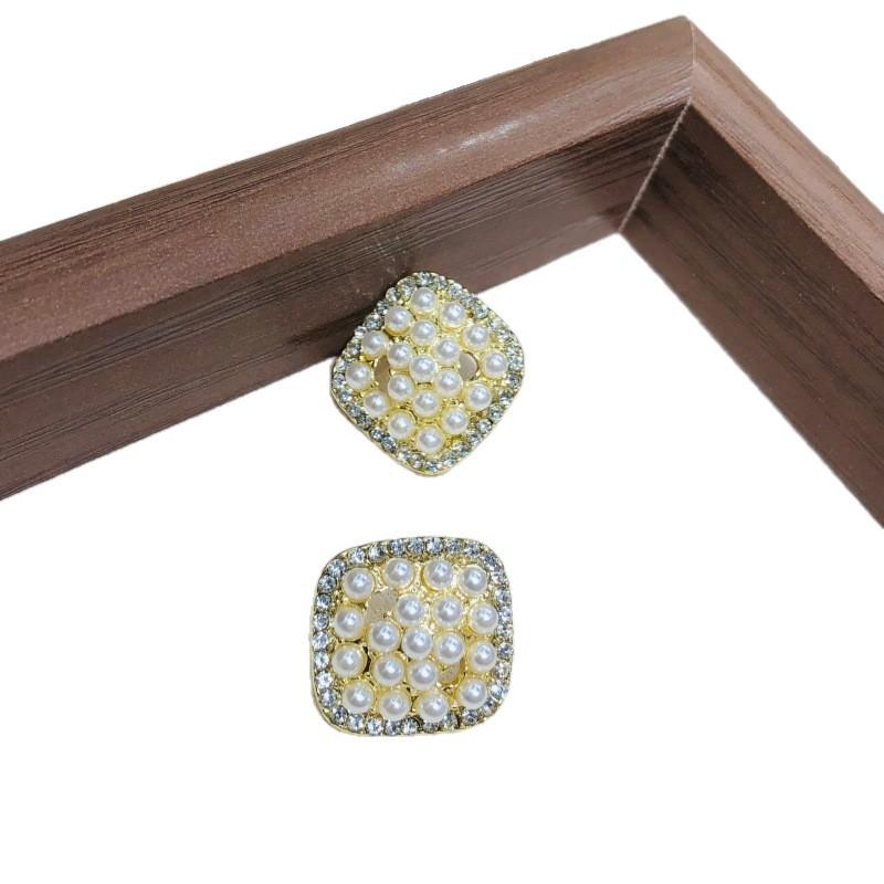 Moderní čtvercové mřížkové náušnice pro ženy, mini imitace perel, korálky, patchwork, kamínky, geometrické náušnice, párty, šperky, dárek