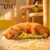 Interactive Cat Kicker Toys Fish Toy, Natural Catnip And Crinkle Paper Soothing for Nervous Cats Filled Durable Plush Toy Anxiety Relief