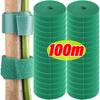 100/2M Green Plant Nylon Cable Ties Self Adhesive Fastener Cable Tie for Plants Grape Vines Support Bandage Hook Garden Supplies