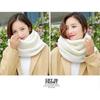 Ullscarf för kvinnor för höst och vinter, vindtät och köldtålig tjock nackvärmare, enfärgad mångsidig, varm och nackskyddande stickad scarf