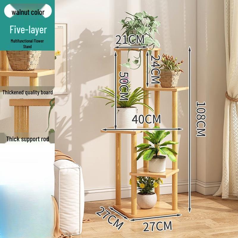Indoor Multi-tier Wooden Flower Stand