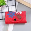 1PC Button Closure Tote Shopping Bag Grocery Reusable Foldable Oxford Cloth Large Capacity Floral