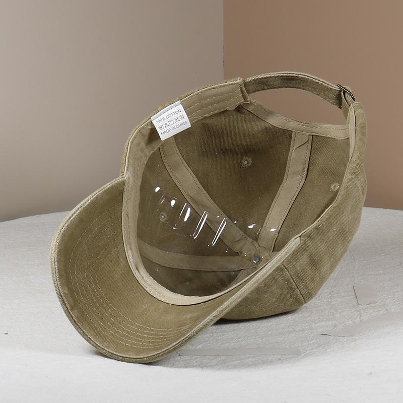 New Embroidery Cute Cat Washed Cotton Baseball Caps Casual Men Adjustable Peaked Cap Outdoor For Women Sunscreen Snapback Hat