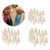 60 Pieces Men Unfinished Wood Peg Doll Natural Wooden DIY Craft Kid Dolls Decor