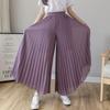 Sommer weite Hosen für Damen lässig elastisch hohe Taille locker lang gefaltete Hose Hosen Femme