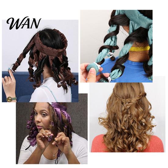 Gentle Hair Curling Rod No Heat Headband with Adjustable Strap Eight Claw Overnight Soft Sponge Curl Sleeping Curler Long Curls Roller Styling Tool