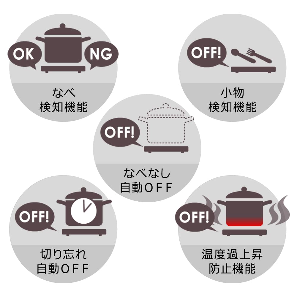 IRIS OHYAMA IH Cooktop, Tabletop, 1400W, Slim, Timer Function, Magnetic Plug, Black, IHC-T43-B