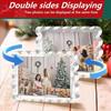 Sleek Scalloped Design Magnetic Photo Frame Transparent Thicken Acrylic Photo Frame Freestanding Design Scalloped Photo Frame