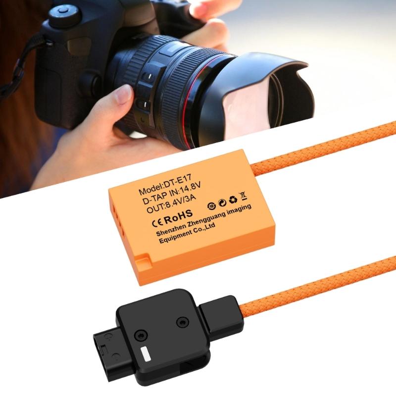 D-TAP Connection to LPE17 Dummy Battery Continuous Power Supply for R10 RP T6s T6i T7i X8i SL2 800D 9000D