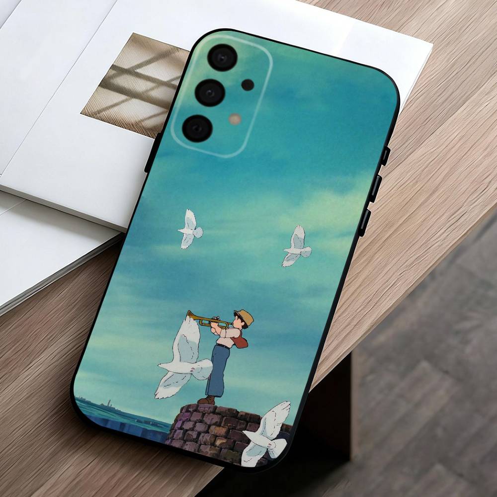 

T-The Boy and the Heron Anime Phone Case For Samsung Galaxy A73,A72,A71,A70,A53,A52,A51,Soft Silicone Black Cover Samsung a52