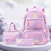 Nylon Kinder Schulrucksack Set Mit Erweiterbarem Volumen Und Cartoon-Print Für Mittelschüler