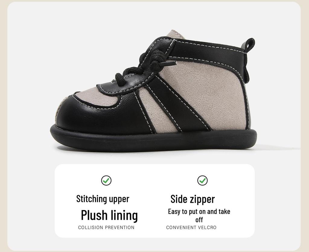 Autumn/Winter Unisex Baby Cotton Soft Sole Non-slip Shoes - Versatile Fashion for Infants & Toddlers