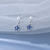 925 Silver Flower Stud Earrings Women Cute Sweet Jewelry Accessories Simple Jewelry Accessories