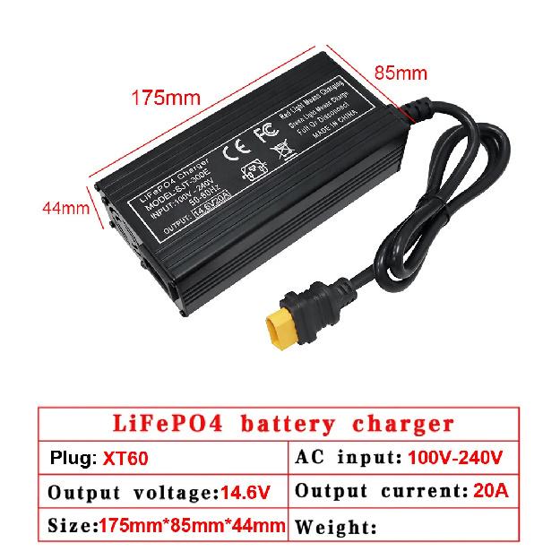 VariCore 14.6V 20A/10A Smart Lifepo4 Battery Charger 110-220V 4S 12V High Power Charger For Lithium iron Phosphate Battery Pack