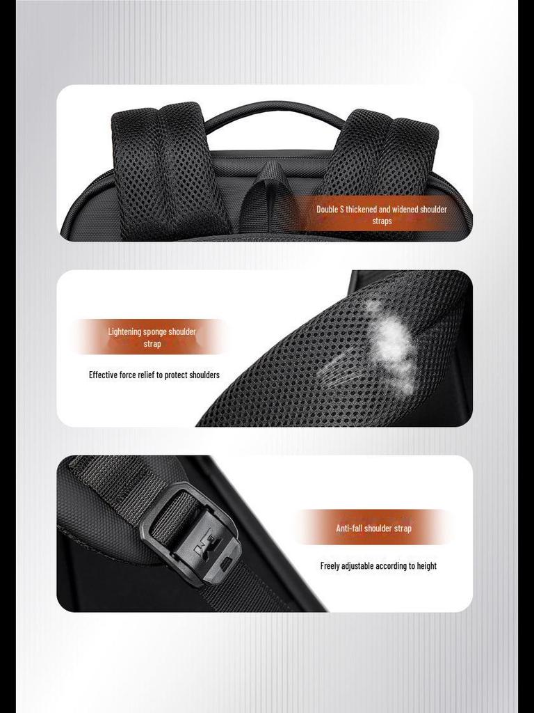 Herren High-End Wasserdicht Multifunktionaler Business-Rucksack mit großem Fassungsvermögen und Diebstahlschutz