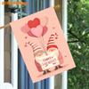 1pc Happy Valentine'S Day, Dwarves And Love Letters, Balloons - Double-Sided Garden Flag Measuringfor Courtyard Decoration, Suitable for Outdoor And L