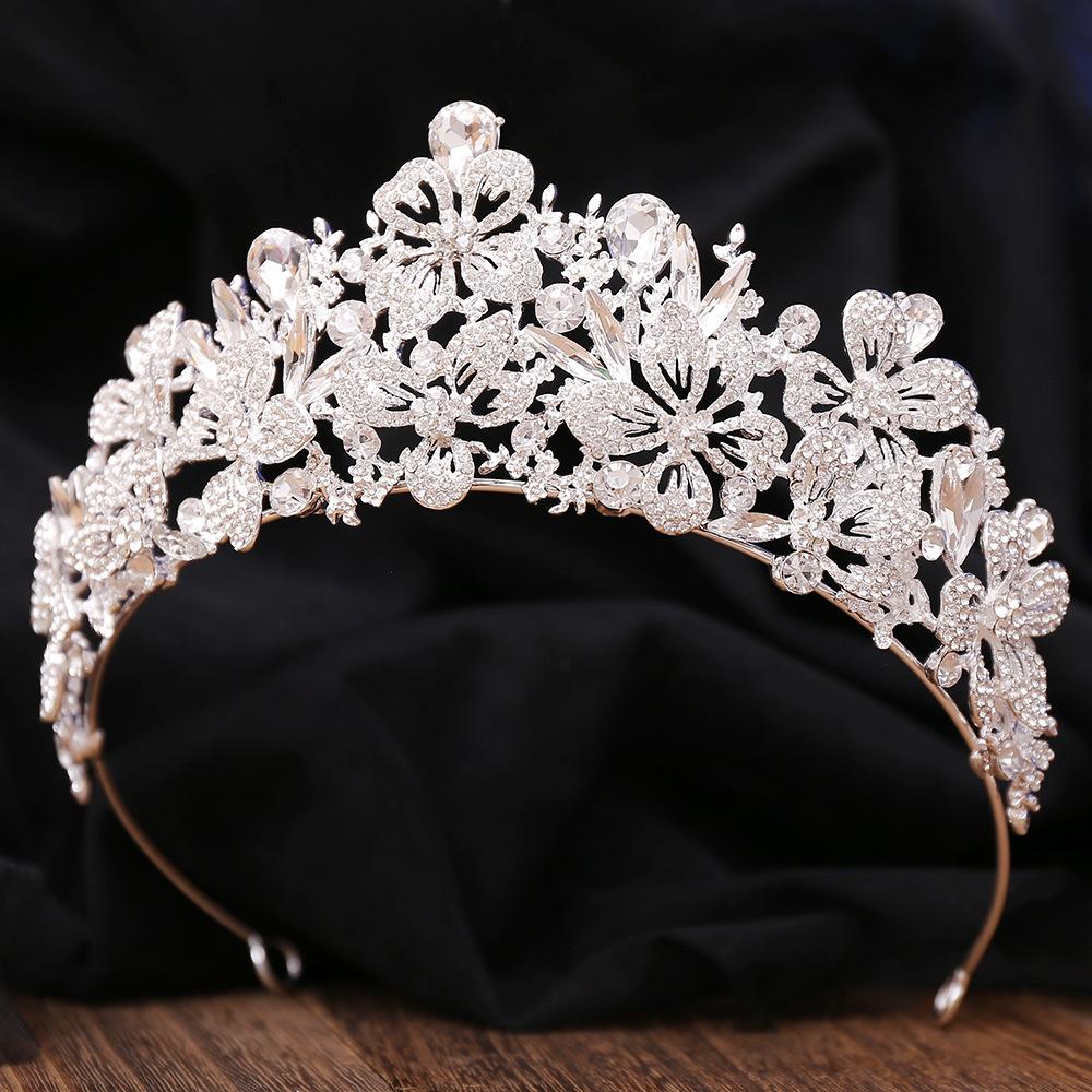 2026 Leaf Rhinestone Crown Headpiece Bridal High Atmospheric Wedding Dress Accessories Princess Hair Crown